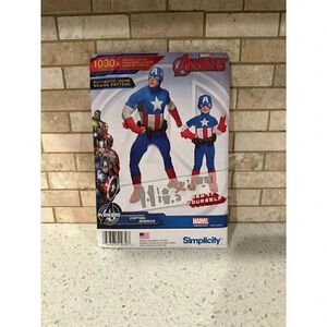 UNCUT Simplicity 1030/ S0225‎ Sewing Pattern. Marvel Avengers Captain America SH